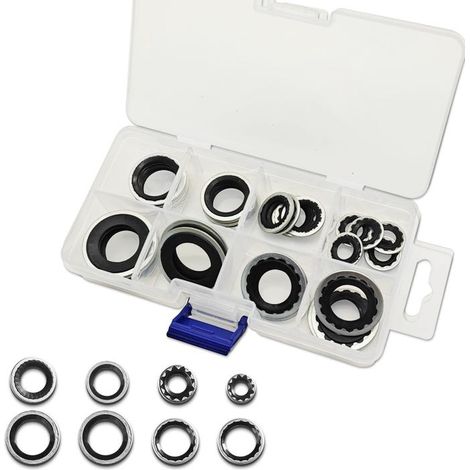 Juego de 30 juntas de sellado para aire acondicionado, juego de anillos de sellado, kit de sellado para compresor de aire acondicionado (1/5)