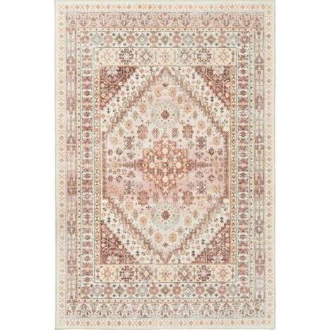 Tappeto da soggiorno 40x60 cm arancione effetto cashmere lavato, lavabile, stile retrò, ampia superficie, resistente allo sporco, decorazione per la casa.