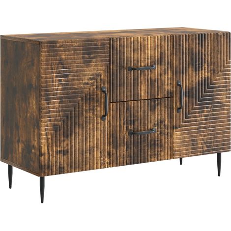 Sideboard Smoked Oak 89 x 34.5 x 60 cm Engineered Wood vidaXL