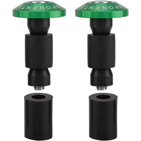Terminali manubrio per moto da 22 mm (7/8") verdi per corse, ATV e fuoristrada (1/4)