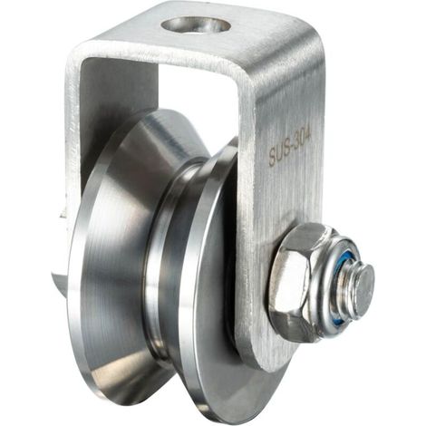 Bardusch-Poulie renvoi V 48 mm – inox – 2 roulements – fitness – câble 12 mm – 500 kg (1/4)