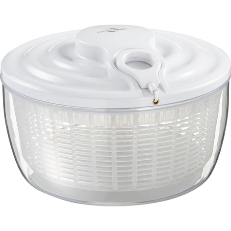 Essoreuse à salade Wave avec cordon de serrage, saladier avec couvercle et panier, démontable pour un nettoyage facile, plastique, capacité 3,25 l, diamètre 24 cm (1/5)