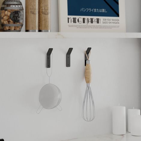 Decortie Hary Metal Hook Set of 3 - Texture Black (1/5)