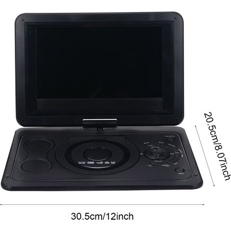 Eosnow 13,9in tragbarer DVD -Player mit 270 ° HD -Bildschirm Home Car TV -Spielfunktion Ladegerät und AC -Adapter -Unterstützung AV in Out Out