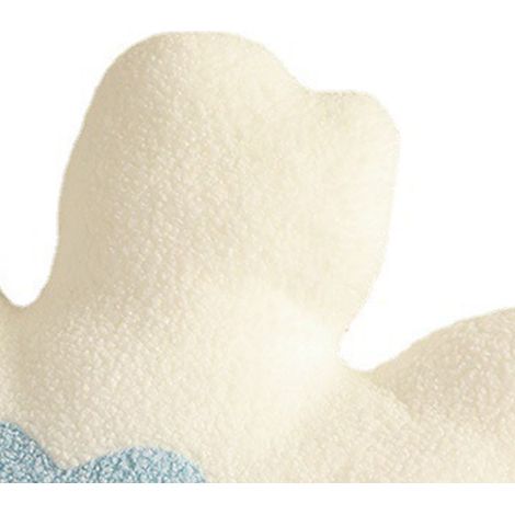Coussin Câlin Fleur Forme Rembourrage Éponge Remplissage Doux Épais Décoratif Canapé Blanc Bleu (1/2)