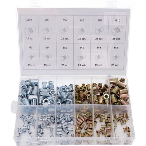 Set di dadi a rivetto 300 pezzi M3-M10 KD10486 (1/5)