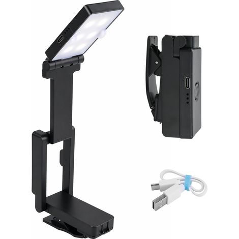 Wireless Foldable Rechargeable Desk Lamp - LED Music Desk Lamp with 3 Lighting Modes, Adjustable Brightness, Touch Control - Ideal for Reading, Study, Bed and Travel (1/5)
