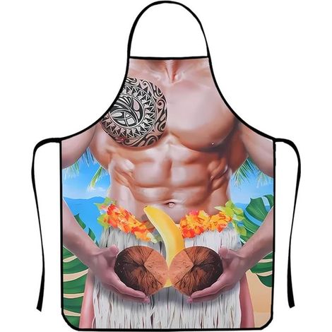 Tablier Homme Séduisant, Tablier Amusant et Original, Tablier de Barbecue pour Fêtes - Cadeau Adulte pour Hommes