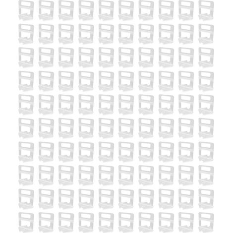 Système de nivellement de carrelage, 100 pièces, cales de nivellement, niveleur de sol PVC pour travaux (1/5)
