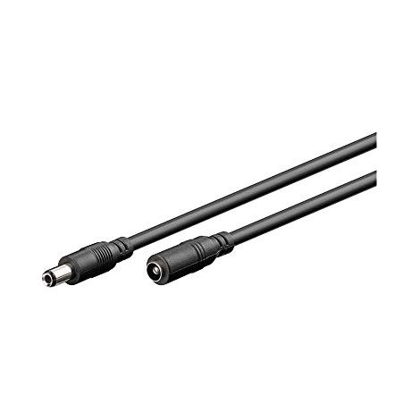 Cavo di prolunga DC, 3 m, nero, con spina cava 5,5 x 2,5 mm. Lunghezza del Cavo 3 m (1/3)