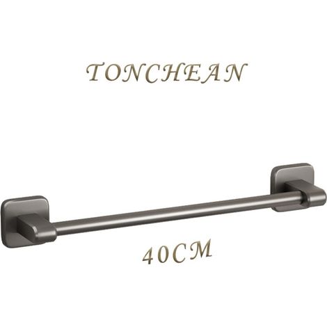 Pas besoin de percer des trous Porte-Serviettes de Salle de Bain Anneau de Serviette Mural 40 cm,Gris pour support de couvercle de casserole de cuisine et porte-serviettes de salle de bain, espace ABS (1/5)