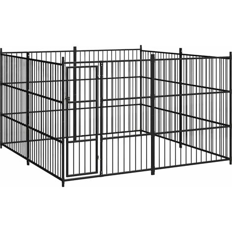 Perrera de exterior 300x300x185 cm vidaXL