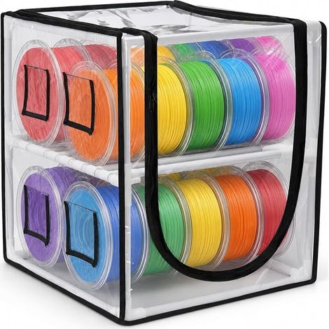 Boîte de rangement pour filament avec étagère en métal PLA ABS PETG TPU rangement hermétique pour accessoires d'imprimante 3D pour atelier et (1/5)