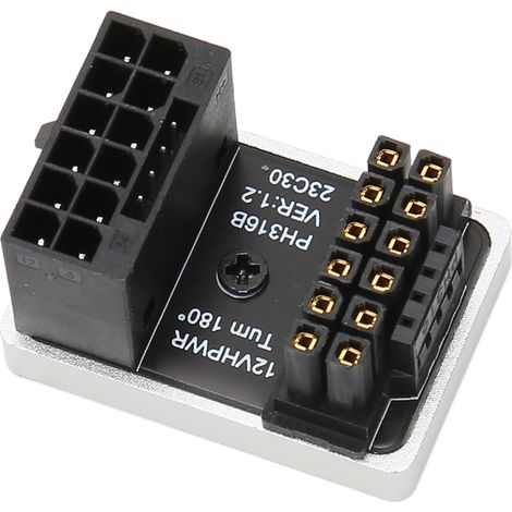 12VHPWR PCIe 5.0 180-Grad-Grafikkartenadapter (Stecker-Buchse), Hochleistungs-Silberanschluss (1/5)