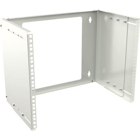 Lanview 19" 8HE Verstellbares offenes Wandregal - Weiß, RAR215WH