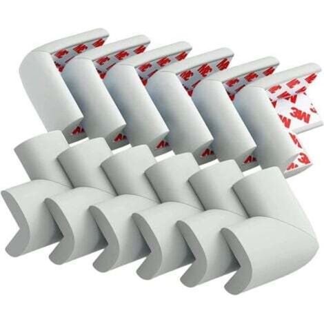 20 Rubber Corner Protectors - Large Cushion for Maximum Baby Protection - Table Corner Protectors - with Pre-Fixed 3M Double-Sided Adhesive - Certified Product