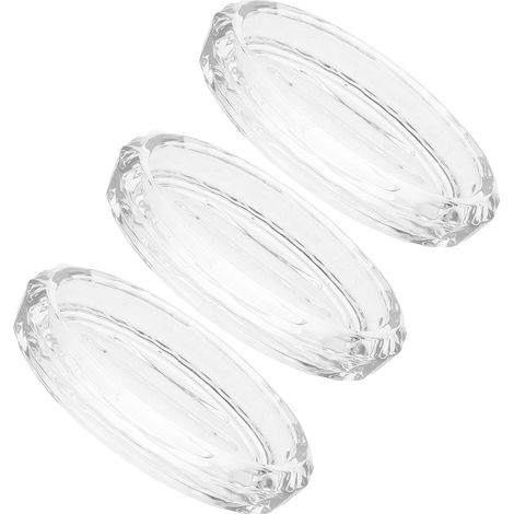 3 porte-savons - verre - transparent - pour douche et lavabo (1/5)