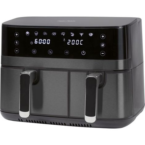 Friteuse à air chaud Air fryer 9L double compartiement 2700W Proficook PC-FR1295H-Noir (1/3)