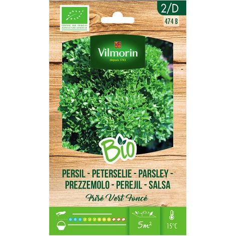 VILMORIN JARDÍN BIO Semillas de Perejil rizado Sobre 5 gr