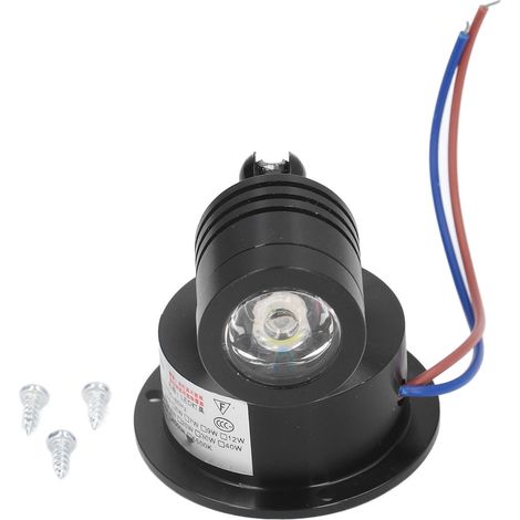 Spot LED encastrable pliable 180° pour vitrine aluminium, 1W, tension 85‑265V (1/5)