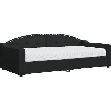 Maison Exclusive - Divano Letto con Materasso Nero 90x200 cm in Tessuto (1/5)