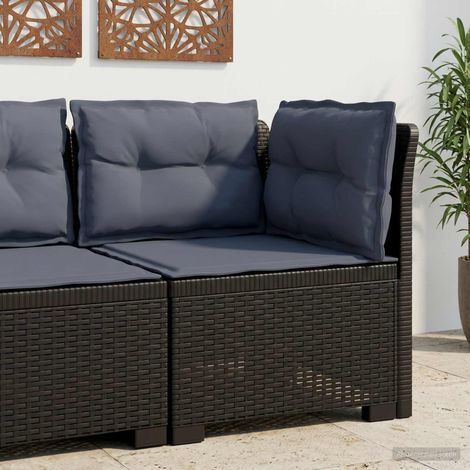 vidaXL Sillón Individual de Jardín con Cojines Apariencia de Ratan PP (1/5)