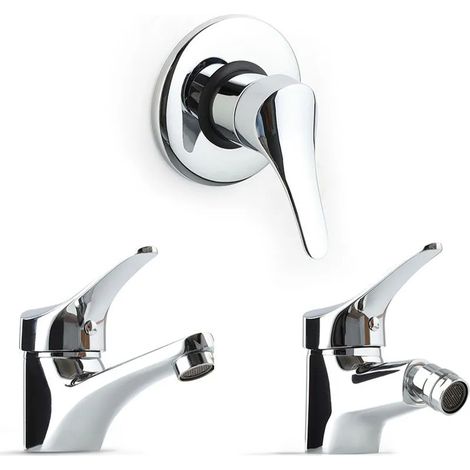 Badarmaturen-Set Mit Waschtisch-, Bidet- Und Unterputz-Duscharmatur Cembra (1/5)