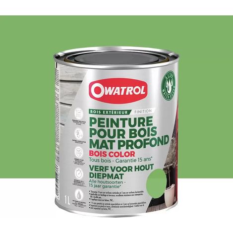 Peinture Bois Owatrol Mat Profond Vert de gris 1 L (1/3)