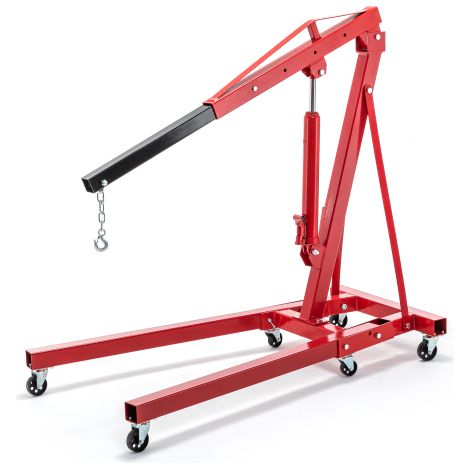 Cric idraulico da 2 tonnellate, transpallet telescopico pieghevole con braccio a 4 sezioni (30-230 cm), ruote piroettanti a 360°, cric da officina per riparazione auto, cantieri edili, magazzini – Cap (1/5)