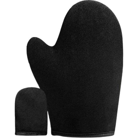 Gant applicateur autobronzant réutilisable pour le visage et le corps, noir. (1/5)