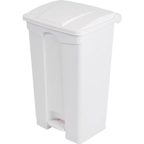Poubelle de cuisine à pédale 87L blanche - Jantex (1/5)