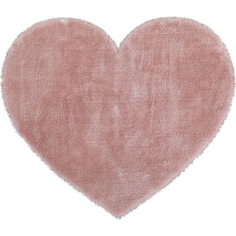 Kunstfellteppich Lambskin Herz, rosa, 70 x 80 cm Schaffell- & Kunstfell-Teppiche (1/2)