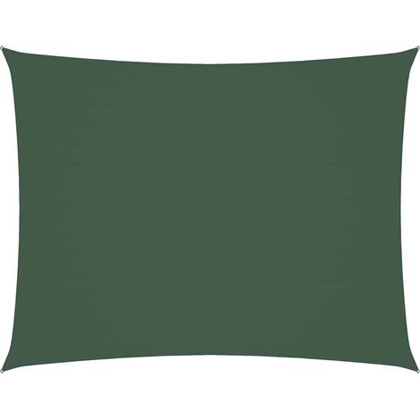 Vela Parasole Telo Ombra Parasole a Vela Oxford Rettangolare 4x6 m Verde Scuro (1/4)