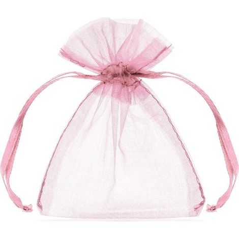 Bolsas de organza rosas de 10 cm, 10 unidades