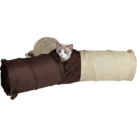 Nylon Spieltunnel Form 3X Durchmesser 22x50cm hell- und dunkelgrau