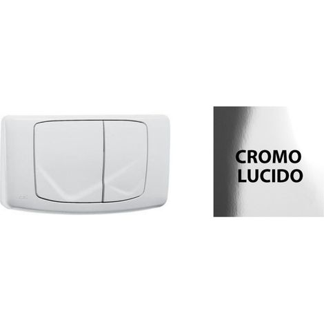 Placca pulsante doppio scarico ag-rios bianca valsir vs0828501 colore cromato lucido