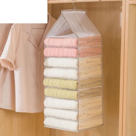 Bolsa de almacenamiento colgante de PVC con 9 compartimentos