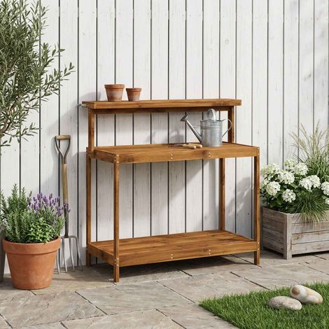 Teenpull – Outdoor Umtopfbank 111,5 x 48,5 x 107 cm Massivholz Akazie (1/5)