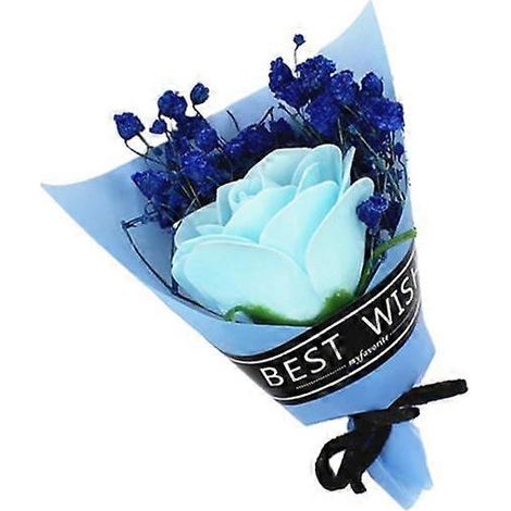 Mini bouquet de roses romantiques séchées, texture délicate et réaliste, pétales de bain artificiels, savon.bleu (1/5)