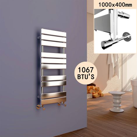 ELEGANT 1000 x 400 Modern Flat Panel Heated Towel Rail Radiator