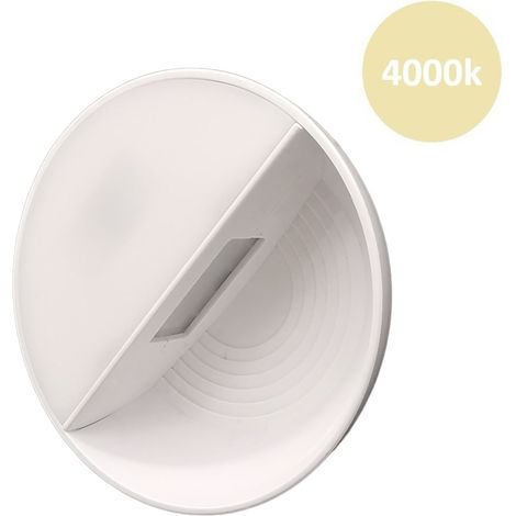 Lampada notturna tonda con spina punto luce led bianco con sensore accensione automatica per camera corridoio Naturale
