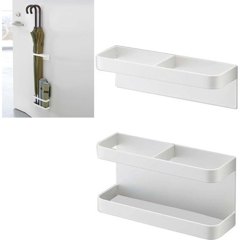 Porte-Serviette Magnétique Murale Sans Perforation avec Base et Fixation Blanc pour Hall d'Hotel et Entrée Hauteur Adjustable avec Plaque en Acier Carbone (1/5)