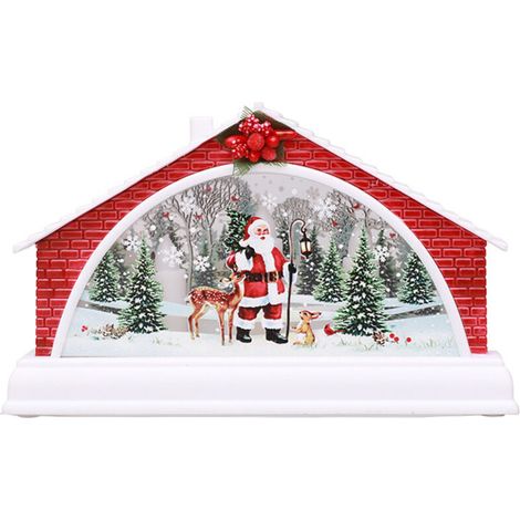 Mangeoire de noël, décoration de neige, veilleuse, accessoires d'ameublement de maison, ornement de Village (1/5)