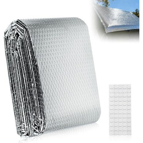 Film réfléchissant pour radiateur, 5 m x 60 cm, film isolant, isolation arrière, radiateur, en aluminium, pour véhicules, toits, fenêtres, tuyaux (1/5)