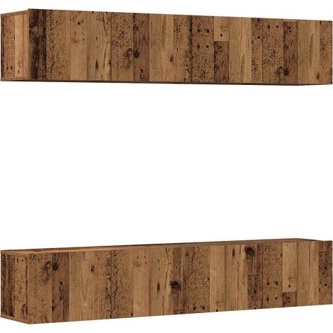 Maison Exclusive - Meubles TV muraux 4 pcs vieux bois bois d'ingénierie