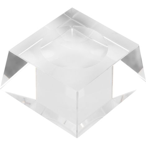 Boule de cristal transparente de 8cm, sphère galactique en verre clair, décoration de bureau et maison, avec support transparent. (1/5)