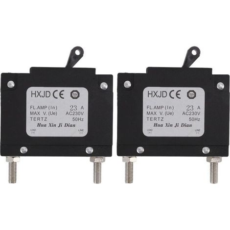Disjoncteur de Générateur de 2 Pièces, Disjoncteur Professionnel de Générateurs D'essence de Sécurité avec le Commutateur pour des Générateurs D'essence 23A 230V (1/5)