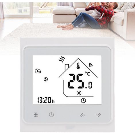 Thermostat intelligent pour la maison, contrôleur de température Wi-Fi, contrôle via application mobile, commande vocale, chauffe-eau AC95-240V (1/5)
