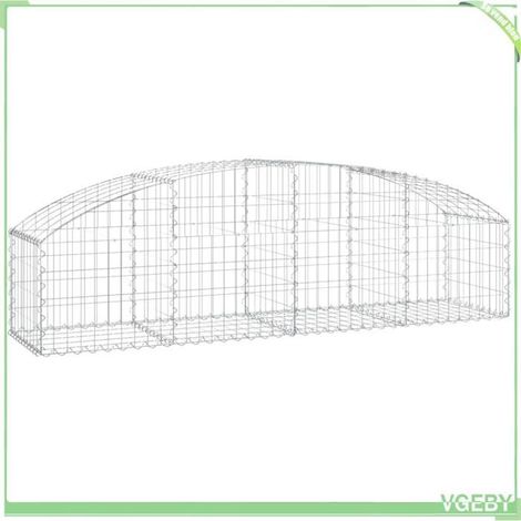 Panier de gabions arqué - FAFEICY - 153472 - 200x50x40/60 cm - Fer galvanisé - Fil 3,5 mm (1/4)