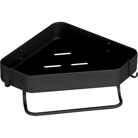 Etagère de Douche d'angle sans Perçage, Etagere Douche, 1 Pièces Rangement Salle de Bain Accessoire,Tablette de Douche d'angle avec 2 Crochets (1/4)